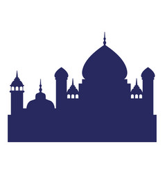 Muslim Mosque Blue Silhouette