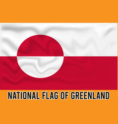 National Flag Of Greenland 3d Effect