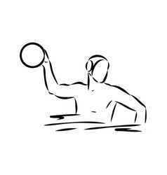 Stylized Sketch Of Water Polo