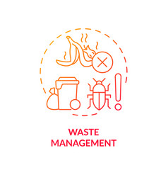 Thin Gradient Waste Management Icon Concept