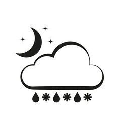 Weather Icon Moon With Cloud