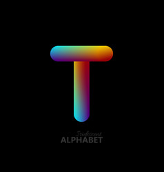 3d iridescent gradient letter m Royalty Free Vector Image