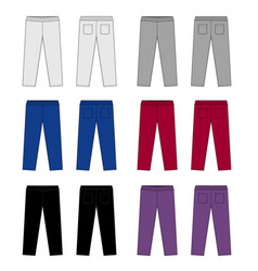 Casual Jersey Pants Sweat Pants Template Set