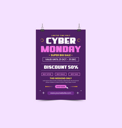 Cyber Monday Poster Or Flyer Design Template