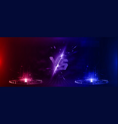 Futuristic Versus Battle Banner - Blank Image Red