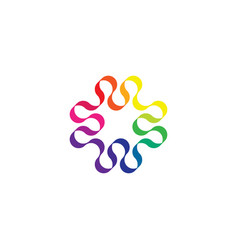 Colorful Rainbow Ribbon Logo Icon