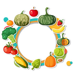 Fruit And Vegetable Border Banner Template