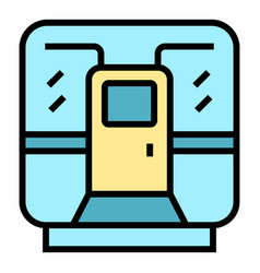 Metro Train Door Icon Flat