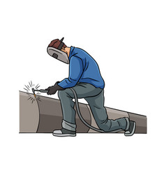 Welder Cartoon Colored Clipart