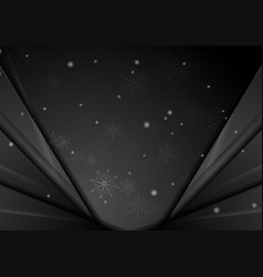 Black Abstract Snowflakes Christmas Corporate