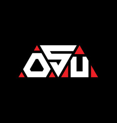 Osu Triangle Letter Logo Design With Triangle