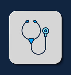 Filled Outline Stethoscope Medical Instrument Icon