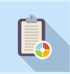 Pie Chart Report Icon Flat Document Data