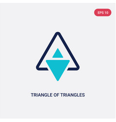 Two Color Triangle Triangles Icon From