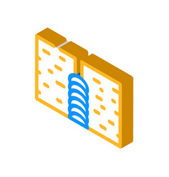 Welding Seam Isometric Icon