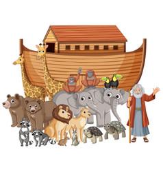 Wild Animals And Noahs Ark A Cartoon