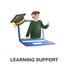 Learning Support Icon 3d From E-learning