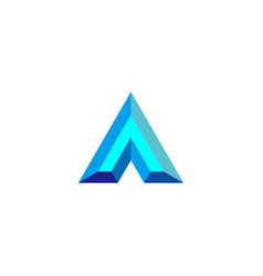 Letter A Diamond 3d Geometric Symbol Simple Logo