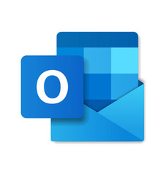 Modern Flat Design Of Logo Outlook File Icon