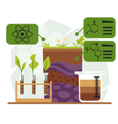 Soil Analysis Infographic Flat