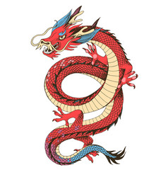 Traditional Oriental Chinese Flying Dragon