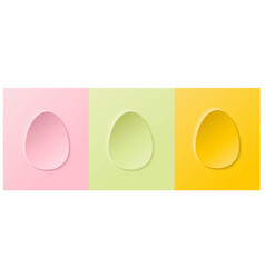 A Set Of 3d Egg-shaped Frames On A Pastel