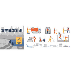 Sewage System Flat Set