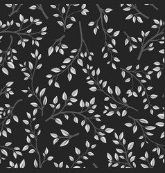 Black And White Seamless Pattern With Tree