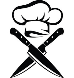 Chef Hat And Knives Cook Restaurant Profession