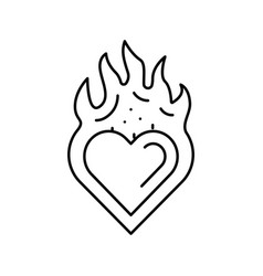 Passion Fire Line Icon