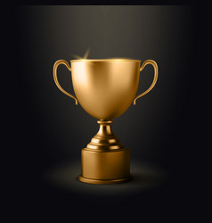 3d Realistic Blank Golden Champion Cup Icon