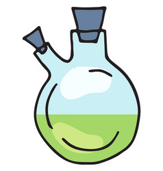 Chemical Flask Doodle Color Green Laboratory