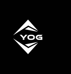 Yog Abstract Monogram Shield Logo Design On Black