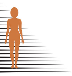 Human Silhouette Of Slim Woman With Normal Weight