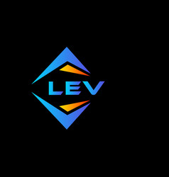 Lev Abstract Technology Logo Design On Black