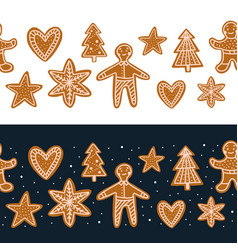 Seamless Border With Christmas Cookies