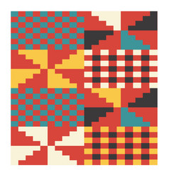 Kente Windmill Pixel Composition