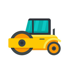 Modern Road Roller Icon Flat Isolated