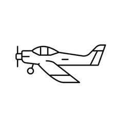 Airplane Flight School Line Icon