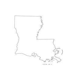 Blank Louisiana Map Silhouette