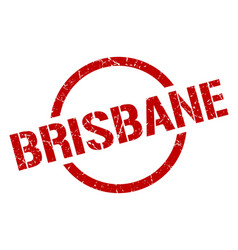 Brisbane Stamp Grunge Round Isolated Sign