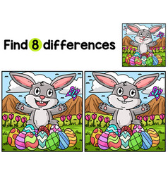 Bunny With Easter Egg Find The Differences