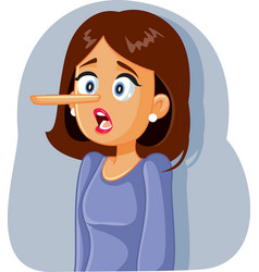 Lying Woman With Long Nose Cartoon