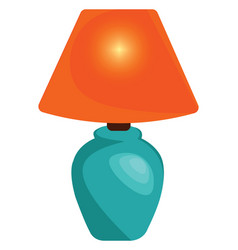 Orange Blue Lamp On A White Background