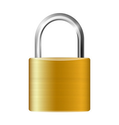 Realistic Golden Lock Composition