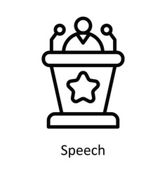 Speech Outline Icon Design