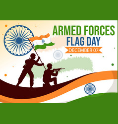 Indian Armed Forces Flag Day With India And Army