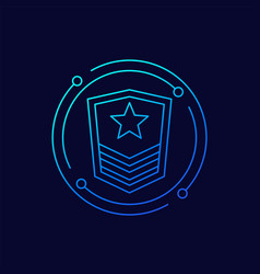 Military Rank Army Icon Linear Design