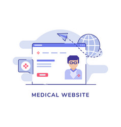 Medical Website Concept Doctor Character