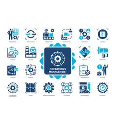 Operations Management Solid Icon Set